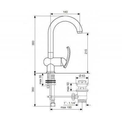 Смеситель для умывальника Emmevi RAMSES хром NEW CR72073