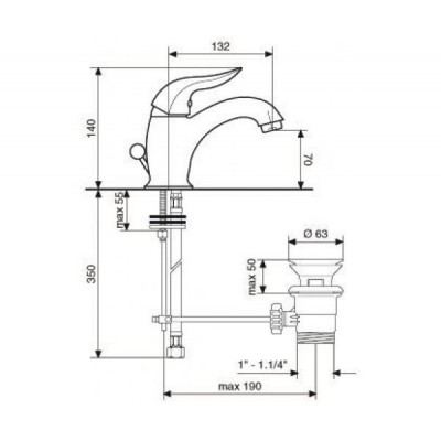 Смеситель для умывальника Emmevi DUKA CR44003