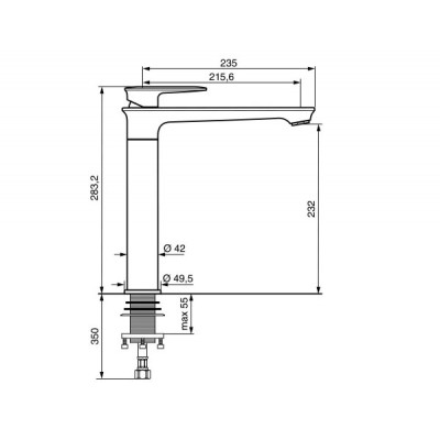 Смеситель для раковины высокий EMMEVI KIRY CN88008