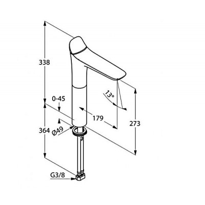 Смеситель для раковины высокий KLUDI AMBIENTA 532980575