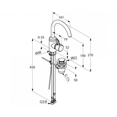 Смеситель для раковины KLUDI BINGO STAR 420300578 Смеситель для раковины KLUDI BINGO STAR 420300578