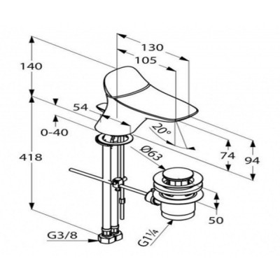 Смеситель для раковины KLUDI AMBIENTA 530290575 Смеситель для раковины KLUDI AMBIENTA 530290575