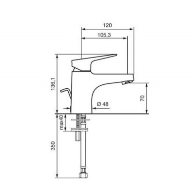 Смеситель для умывальника EMMEVI NICLA CR89003TC