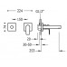 Смеситель настенный для умывальника TRES PROJECT 21120283 Смеситель настенный для умывальника TRES PROJECT 21120283