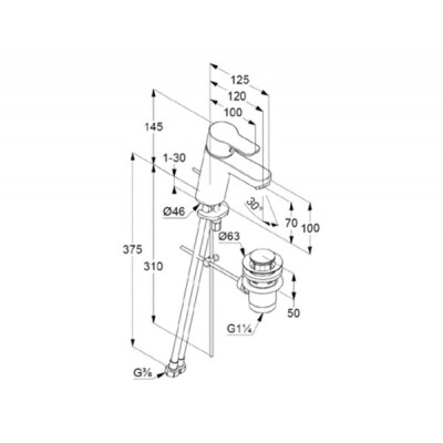 Смеситель для раковины KLUDI PURE AND EASY 372820565 Смеситель для раковины KLUDI PURE AND EASY 372820565