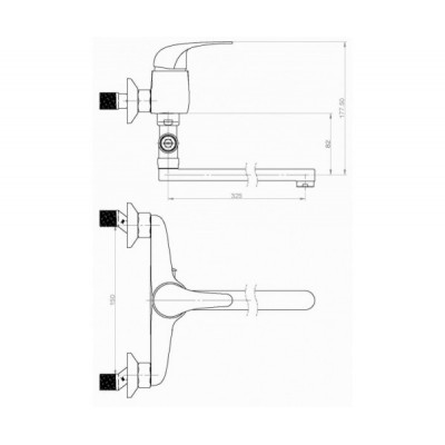 Смеситель для ванны MIXXEN NNBN3002 Смеситель для ванны MIXXEN NNBN3002