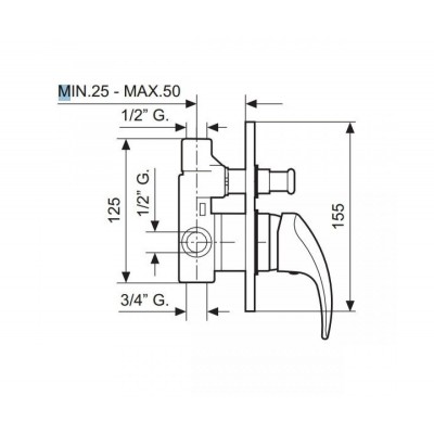 Смеситель для ванны Emmevi ANUBIS бронза BR7019R
