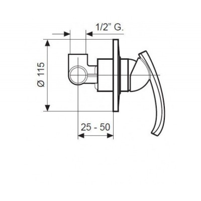 Смеситель для душа Emmevi RAMSES встраиваемый CR72009