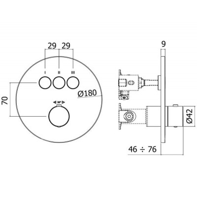 Термостат скрытого монтажа на 3 потребителя PAFFONI COMPACT BOX CPT019ST Термостат скрытого монтажа на 3 потребителя PAFFONI COMPACT BOX CPT019ST