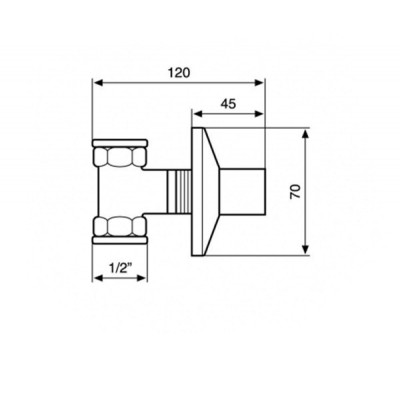 Запорный клапан встраиваемый EMMEVI CO2317CR