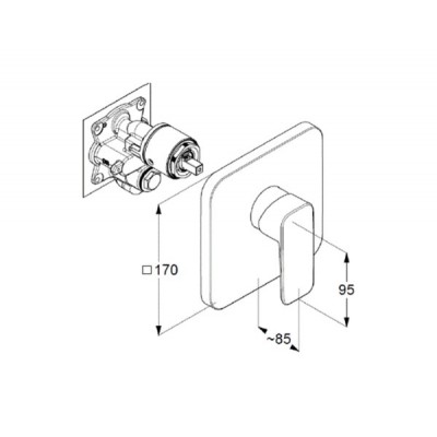 Смеситель для душа скрытого монтажа KLUDI PURE AND STYLE 406550575 Смеситель для душа скрытого монтажа KLUDI PURE AND STYLE 406550575