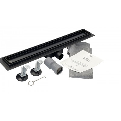Линейный трап из нержавейки DESIRE Notte Black 600 мм