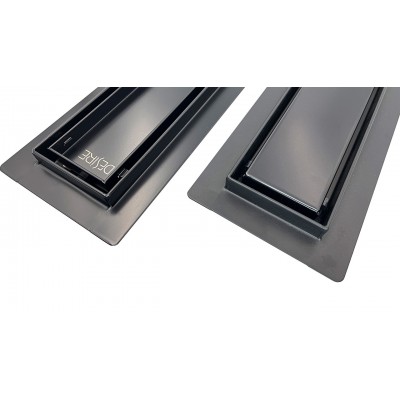 Линейный трап из нержавейки DESIRE Notte Black 600 мм