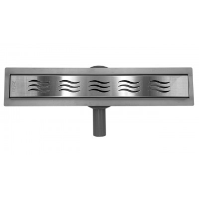 Линейный трап из нержавейки с поворотным сифоном DESIRE Wave 600 мм