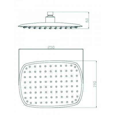 Верхний душ Invena Dokos SC-D1-028