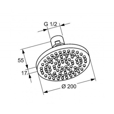 Верхний душ круглый KLUDI A-QA 665110500 Верхний душ круглый KLUDI A-QA 665110500