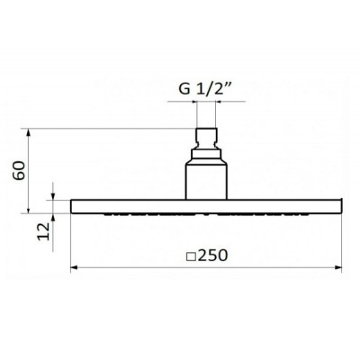 Верхняя лейка 25х25 см GRB SHOWER HEADS 05020031 Верхняя лейка 25х25 см GRB SHOWER HEADS 05020031
