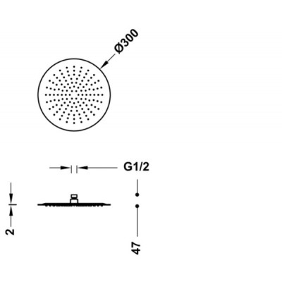 Душевая лейка потолочная TRES 134315005