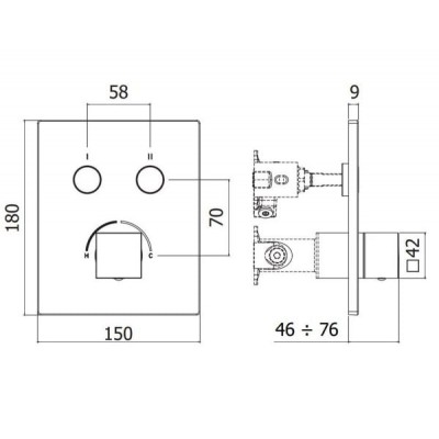 Наружная часть смесителя для душа PAFFONI COMPACT BOX CPM518CR Наружная часть смесителя для душа PAFFONI COMPACT BOX CPM518CR