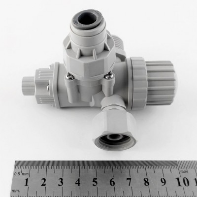 Врезка 1832-D PJGDY04/0808 1/2 резьба под 3/8 трубку с сетчатым фильтром и редуктором давления на 2 атм