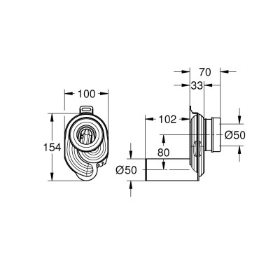 Сифон для писсуара Grohe Bau Ceramic 39732000