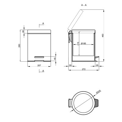 Ведро для мусора Qtap Liberty BLM 1149 (5 л)