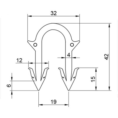 Скоба якорная Icma (UA) для пола, красная