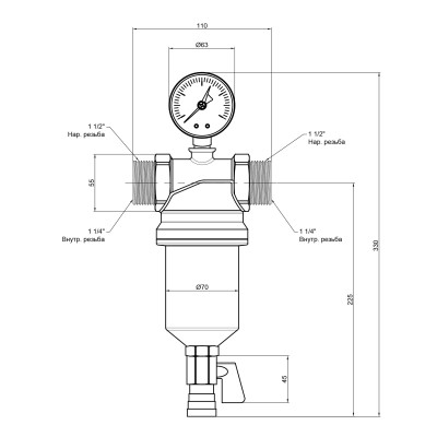 Фильтр самопромывной Icma 1 1/4" №750 Фильтр самопромывной Icma 1 1/4" №750