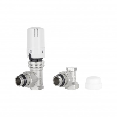 Комплект термостатический SD Plus 1/2" для радиатора угловой SD352W15