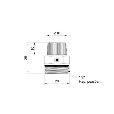 Кран Маевского SD Plus 1/2" ручной SD211W15 Кран Маевского SD Plus 1/2" ручной SD211W15