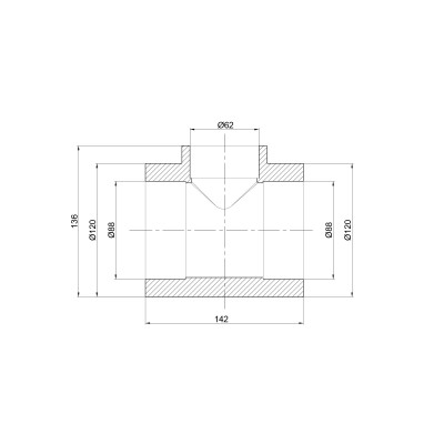 Тройник PPR Thermo Alliance 90х63х90