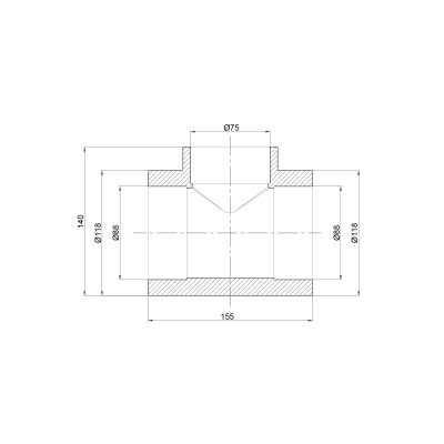 Тройник PPR Thermo Alliance 90х75х90