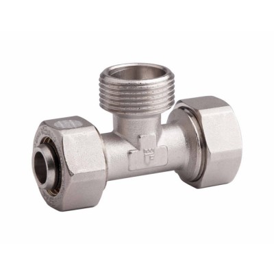 Тройник обжимной SD Plus 20х1/2"х20 НР SD160W201520