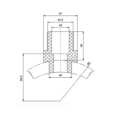Вварное седло PPR Blue Ocean 90х40