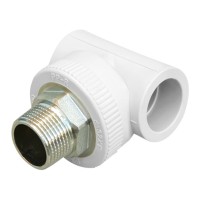 Тройник PPR Blue Ocean (белый) 32х1"х32 НР