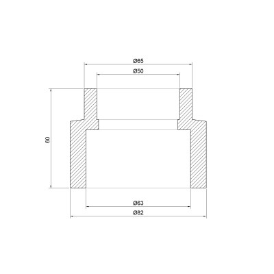 Муфта PPR Thermo Alliance 63х50 Муфта PPR Thermo Alliance 63х50