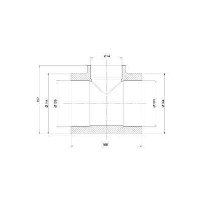 Тройник PPR Thermo Alliance 110х75х110