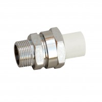 Соединение разборное PPR Blue Ocean универсальное 25х3/4" НР Соединение разборное PPR Blue Ocean универсальное 25х3/4" НР