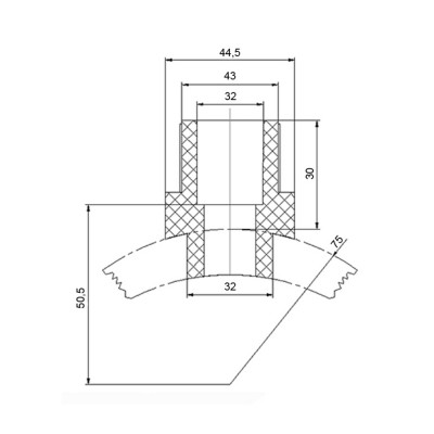 Вварное седло PPR Blue Ocean 75х32