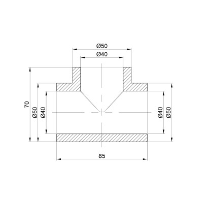 Тройник PPR Ekoplastik 40