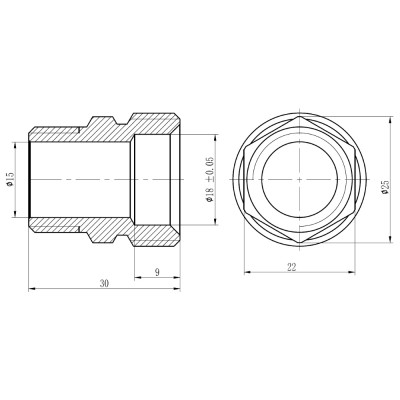 Муфта обжимная SD Forte 20х1/2" НР SF172W2015