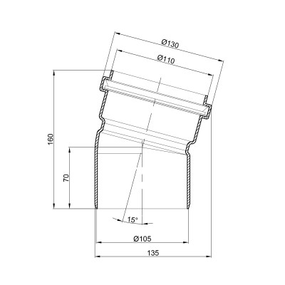 Колено PPR канализационное Ostendorf Skolan 110, 15° Колено PPR канализационное Ostendorf Skolan 110, 15°