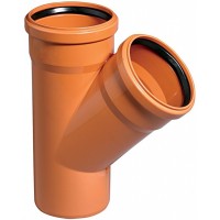 Тройник ПВХ канализационный Ostendorf KG 200, 45° Тройник ПВХ канализационный Ostendorf KG 200, 45°