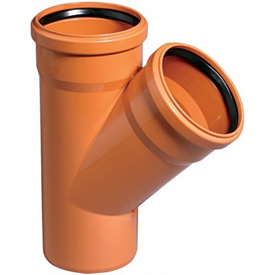Тройник ПВХ канализационный Ostendorf KG 200х110х200, 45° Тройник ПВХ канализационный Ostendorf KG 200х110х200, 45°