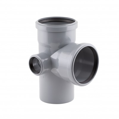 Крестовина канализационная TA Sewage 110х110х110х50, 90° (левая) Крестовина канализационная TA Sewage 110х110х110х50, 90° (левая)