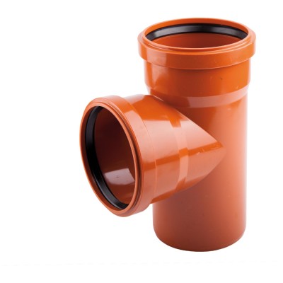 Тройник ПВХ канализационный Ostendorf KG 200, 87° Тройник ПВХ канализационный Ostendorf KG 200, 87°