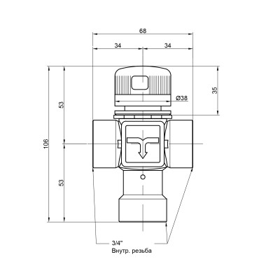 Смеситель термостатический Icma 3/4" №149 Смеситель термостатический Icma 3/4" №149