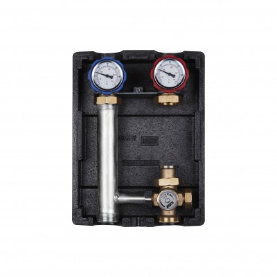 Насосная группа с термостатическим смесителем Icma 1" 1/2х1" подключение справа, без насоса №R004