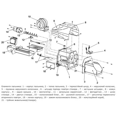 Комплект пеллетная горелка Thermo Alliance Evo 25 кВт + контролер ECOMAX 860 Plum