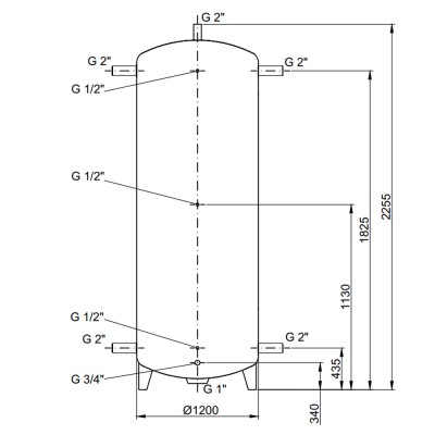 Теплоаккумулятор Thermo Alliance TA-ТАМ-00 2000 (без изоляции) Теплоаккумулятор Thermo Alliance TA-ТАМ-00 2000 (без изоляции)